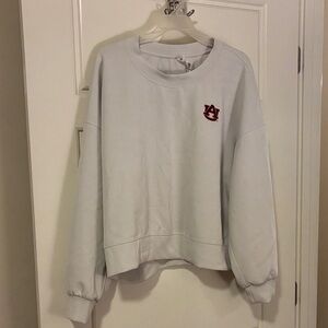 lululemon athletica Light Gray Crew Sweatshirt with Small Auburn Logo